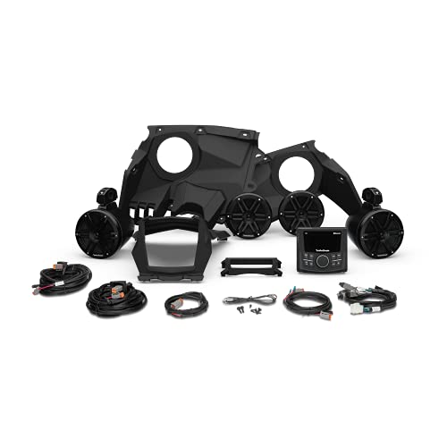 Rockford Fosgate X317-STG2 Audio Kit: PMX-1 Receiver & M0 Series Front & Rear Speakers Kit for Select Can-Am Maverick X3 Models (2017-2022) Rockford Fosgate X317-STG2 Audio Kit: PMX-1 Receiver & M0 Series Front & Rear Speakers Kit for Select Can-Am Maverick X3 Models (2017-2022)